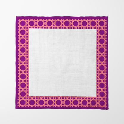 Servillarte Purple and Rattan Napkin