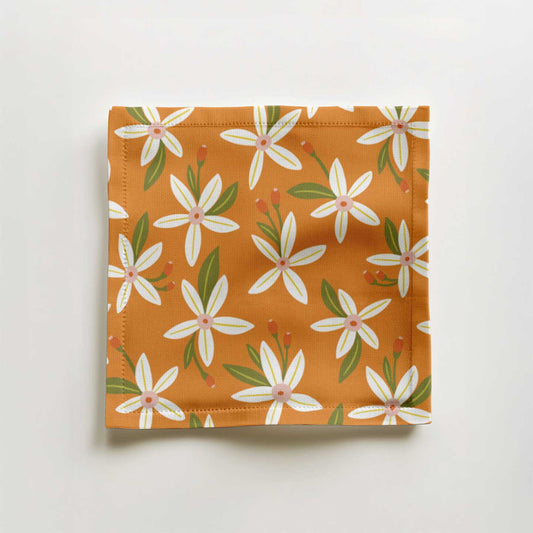 Orange Delight Cocktail Napkin in Lightweight Linen