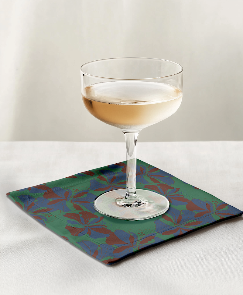 Tropical Cayena Cocktail Napkin in Green