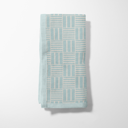 Checkered Stripes Napkin in Blue