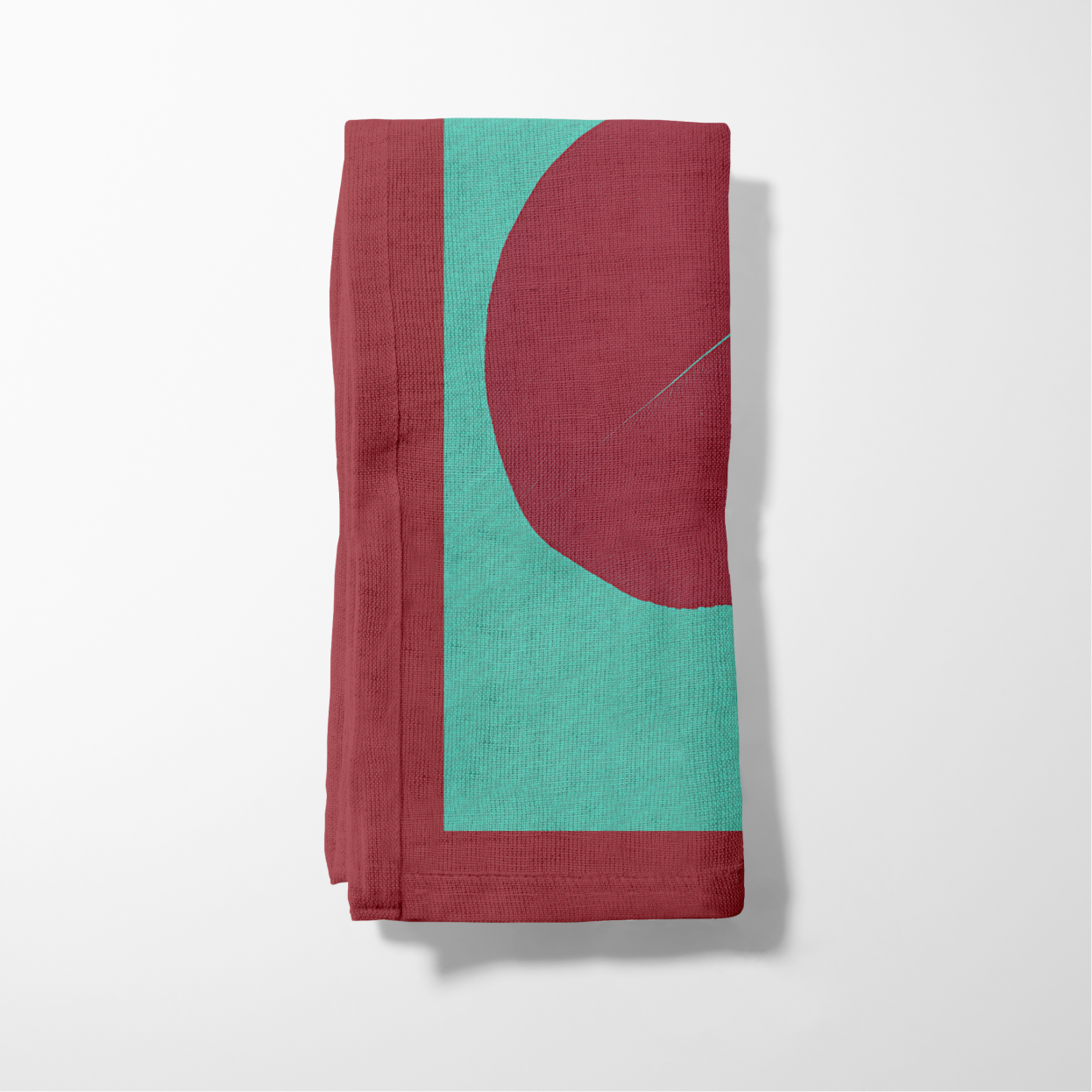 Plumeria Napkin in Ruby Lagoon