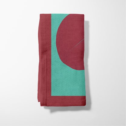 Plumeria Napkin in Ruby Lagoon