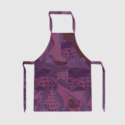 Purple Mirage Full Chef Apron in Organic Cotton Canvas Mid Weight