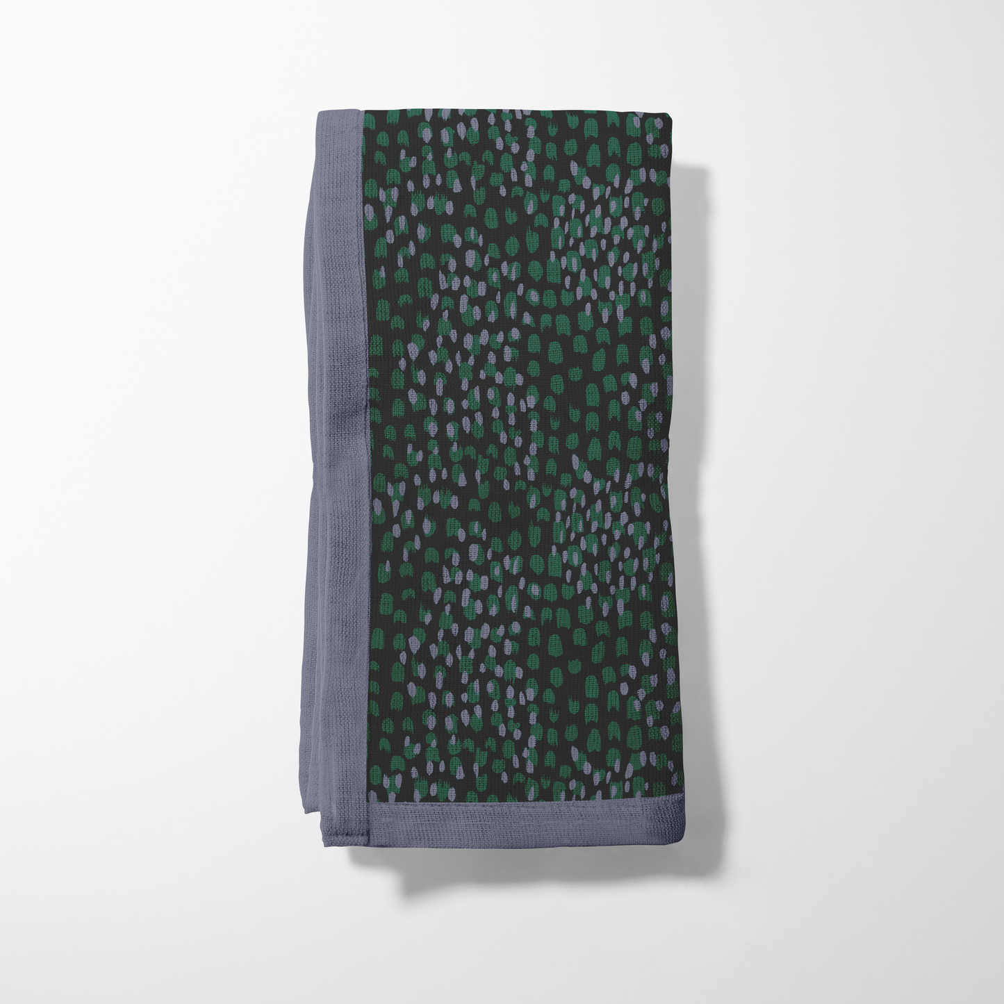 Emerald Spots Napkin in Organic Cotton Voile