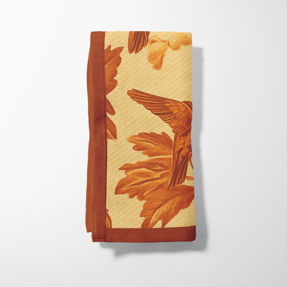 Poppy Bird Ballet Napkin in Sepia