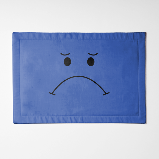 Sad Blue Placemat - Lightweight Linen