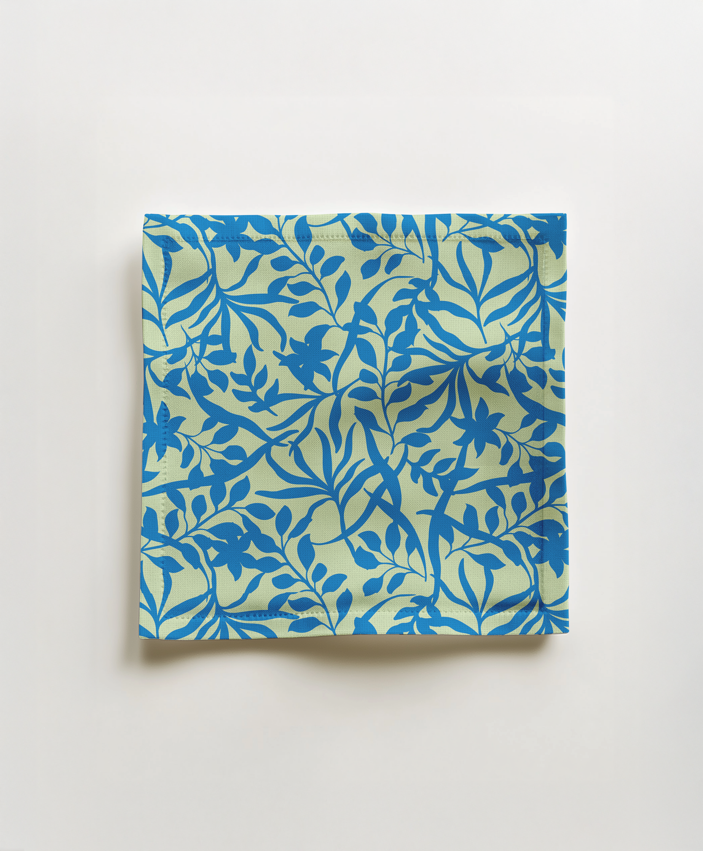 Figi Floral Cocktail Napkin in Cerulean Lime