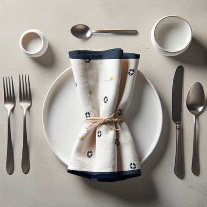 Blue Buoy Napkin in Lightweight Linen