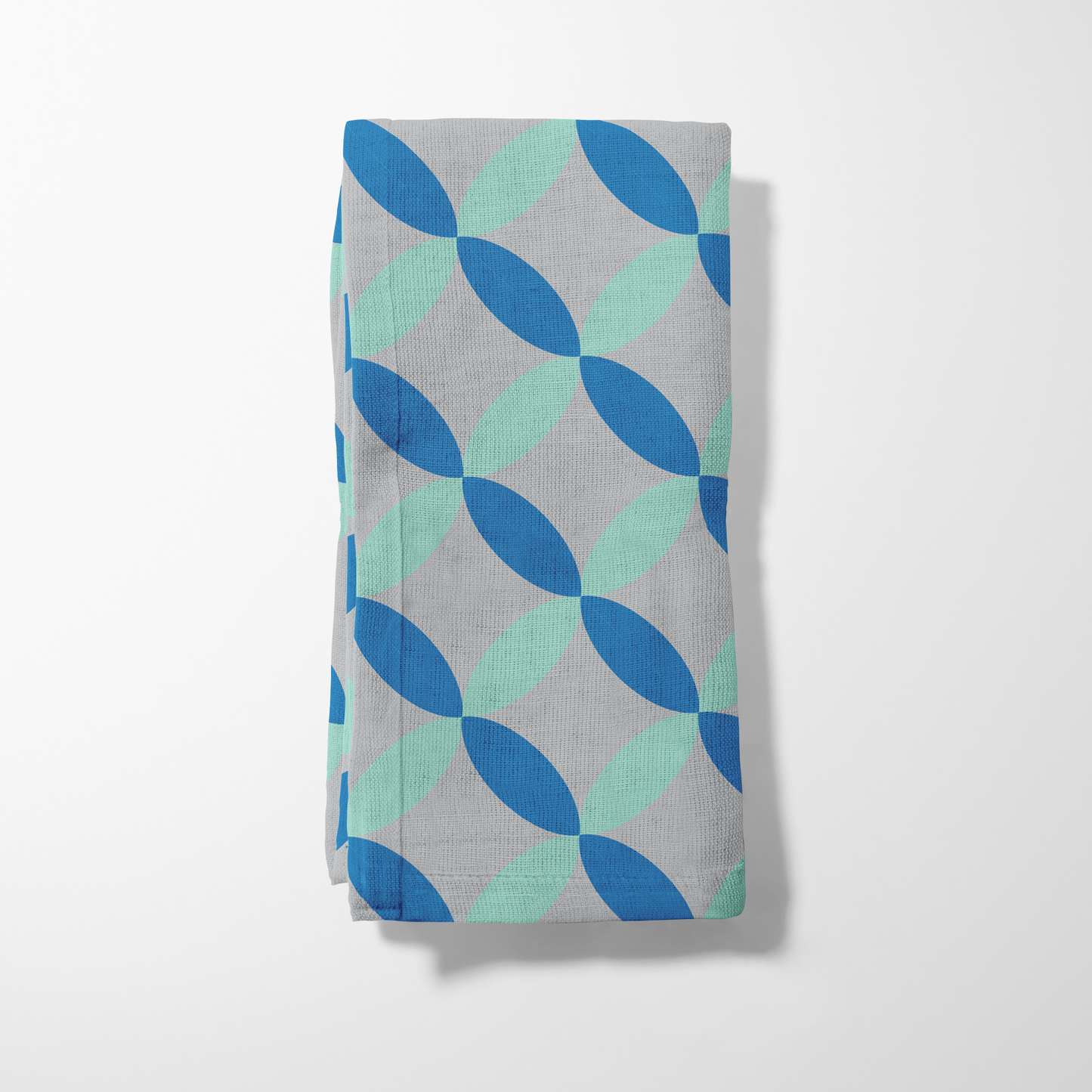 Intertwine Napkin - Aqua in Lightweight Linen