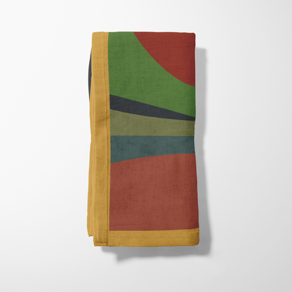 Big Shapes Napkin in Orange