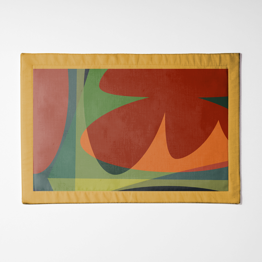 Big Shapes Placemat in Orange