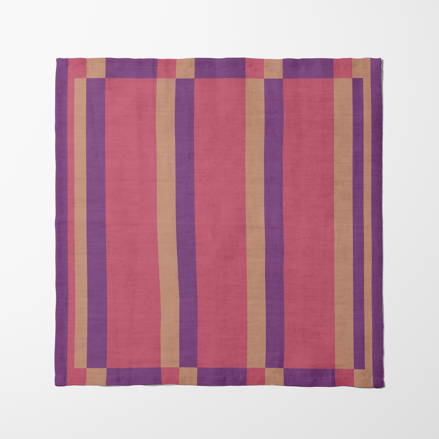 Candy Stripes Pink Napkin in Organic Cotton Voile