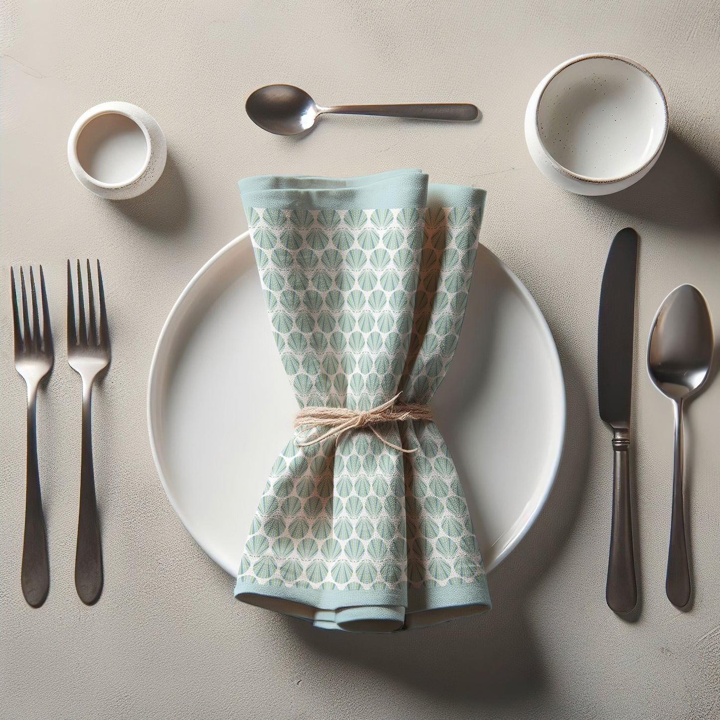 Blue and Green Seashells Napkin