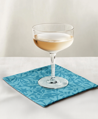 Figi Floral Cocktail Napkin in Blue