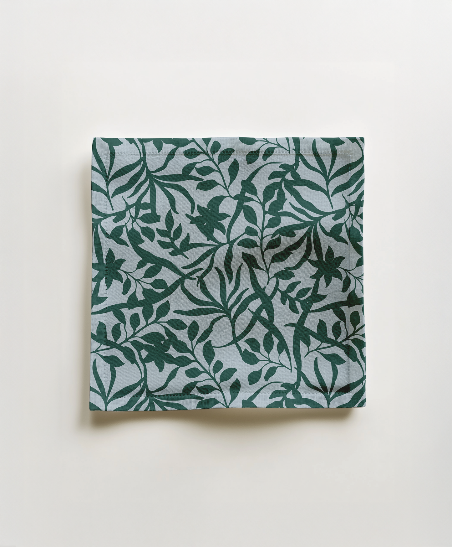Figi Floral Cocktail Napkin in Icy Adventurine - Lightweight Linen - 45%
