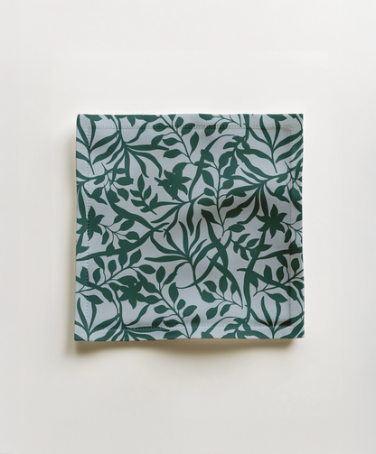 Figi Floral Cocktail Napkin in Icy Adventurine - Lightweight Linen - 45%