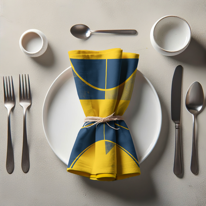 Blue and Gold Napkin