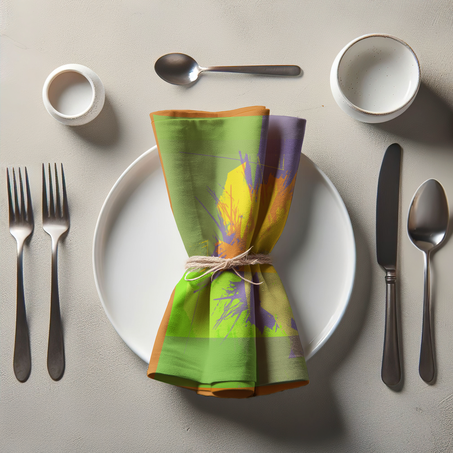 Flower Burst Napkin in Yellow