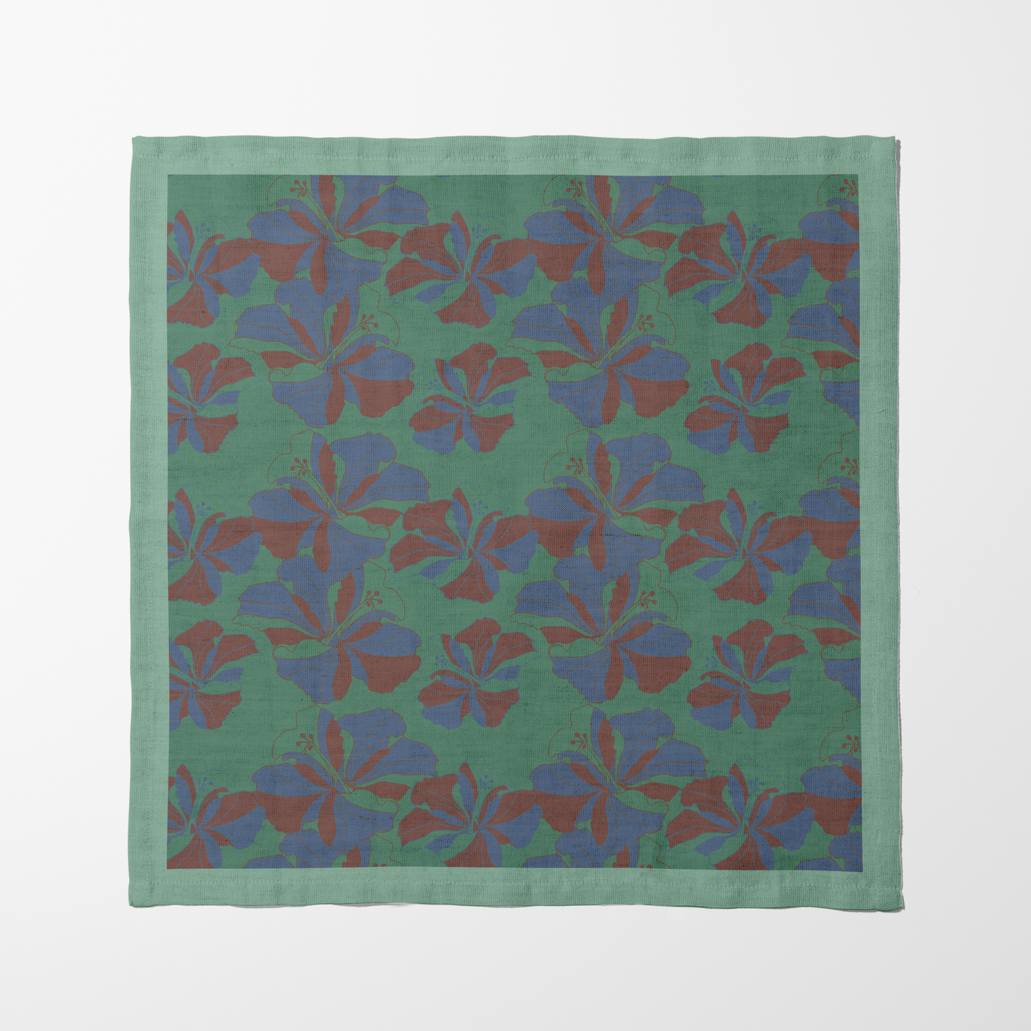 Tropical Cayena Napkin in Green in Organic Cotton Voile