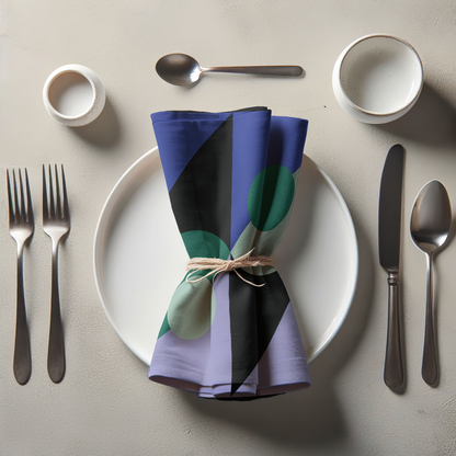 Blue and Green Dots Napkin