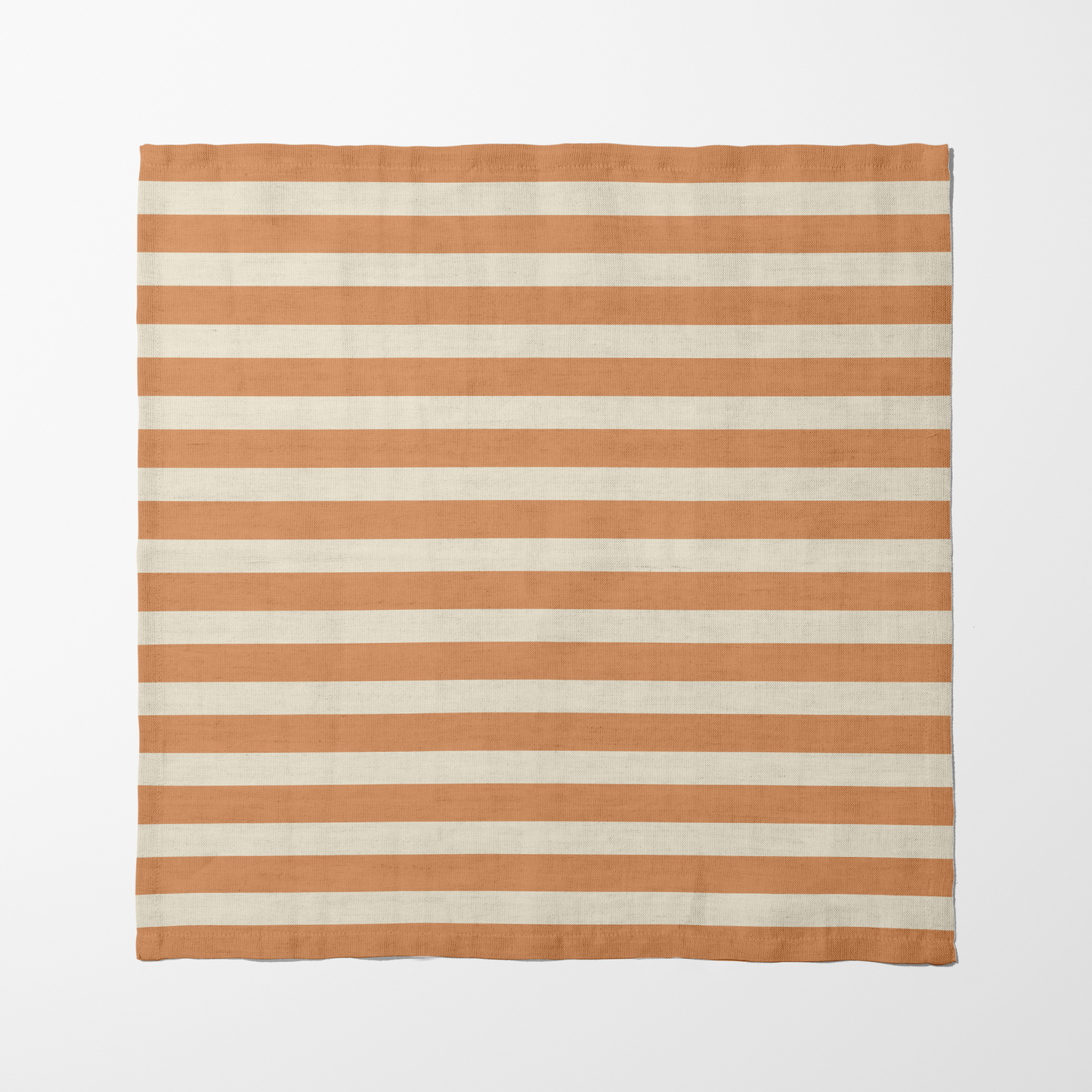 ONE Medium Stripes - Burnt Butter in Lightweight Linen