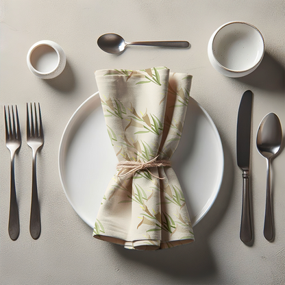 Whispers of the Garden in Beige Napkin