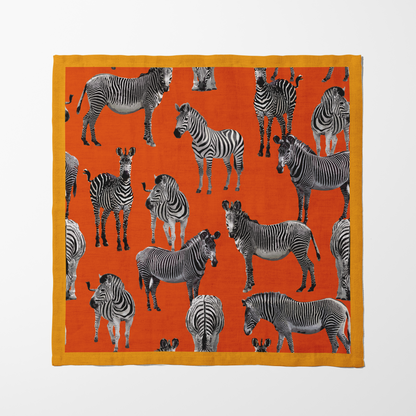 Zias Zebras Napkin in Organic Cotton Voile