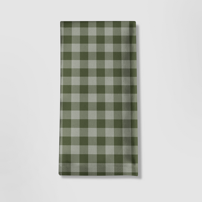 ONE Mini Gingham Tea Towel in Olive