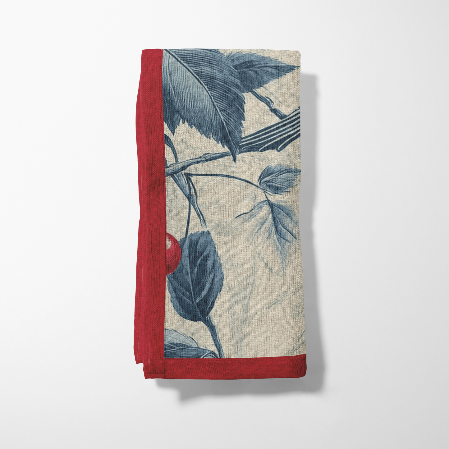 Nestled Cherries Napkin in Vintage Classic in Lightweight Linen