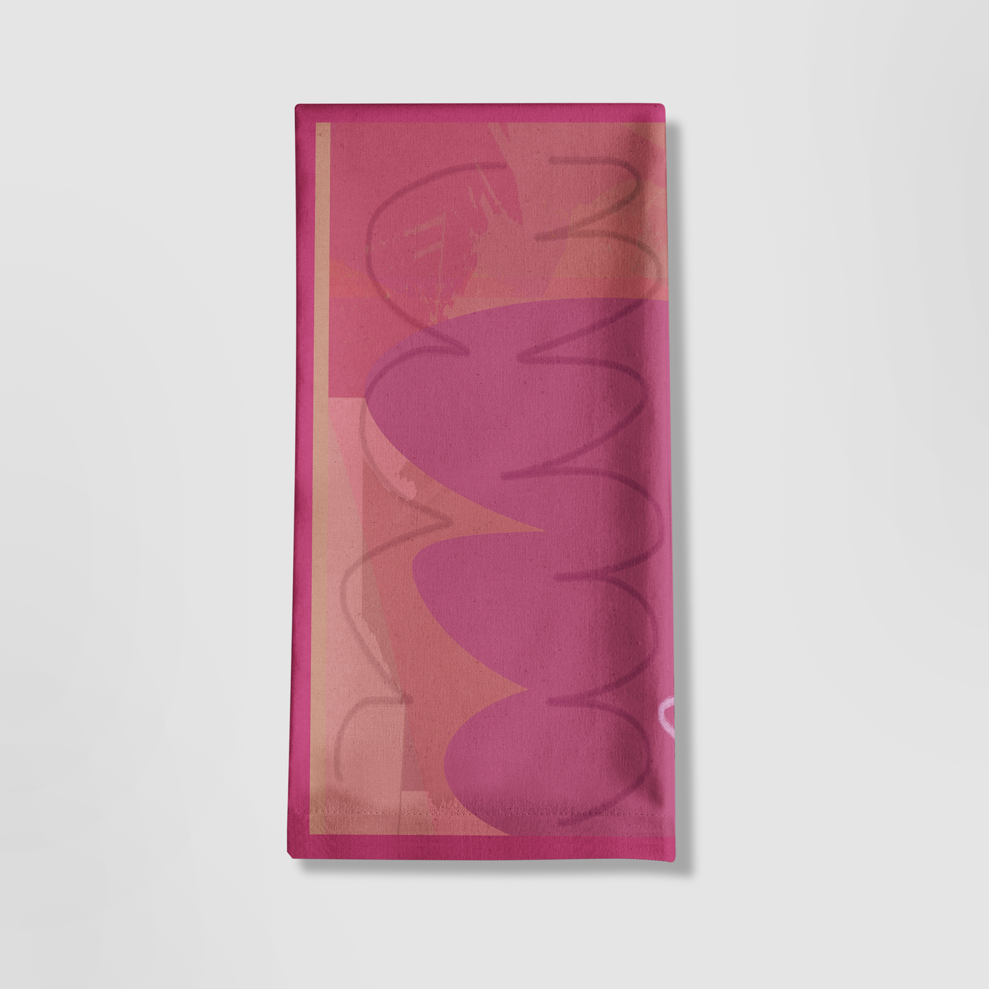 Pink Lines Tea Towel