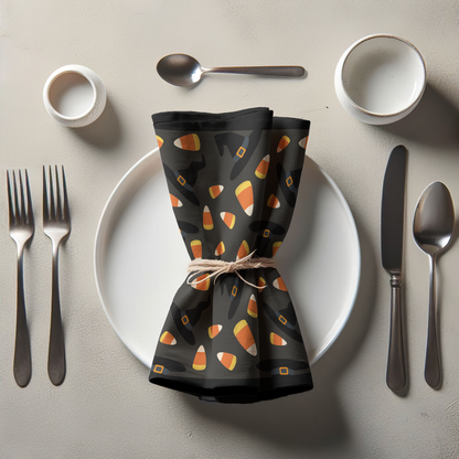 Trick or Treat Napkin in Gravestone in Organic Cotton Voile