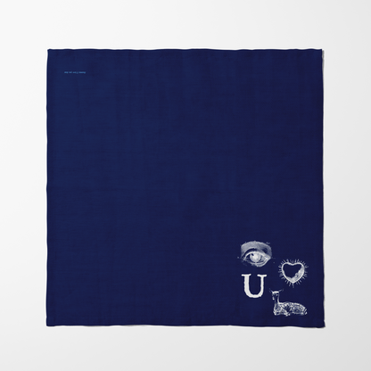 I Love You Dear Napkin in Organic Cotton Voile