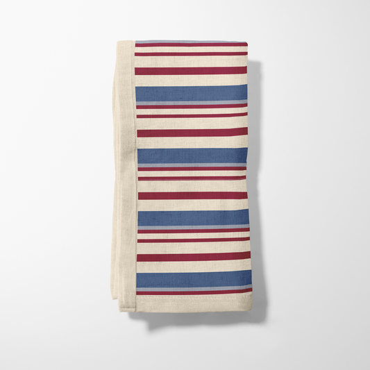 Brilliant Stripe Napkin in Lightweight Linen