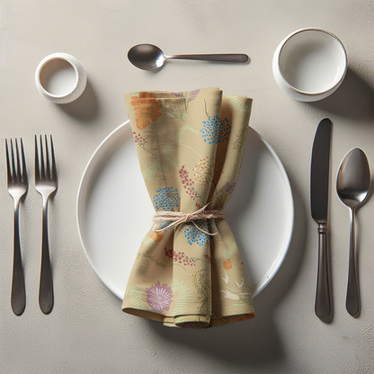 Botanical Medley in Beige Napkin