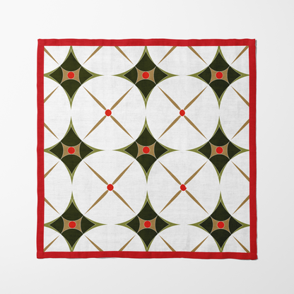 Holiday Abstract Napkin in Green