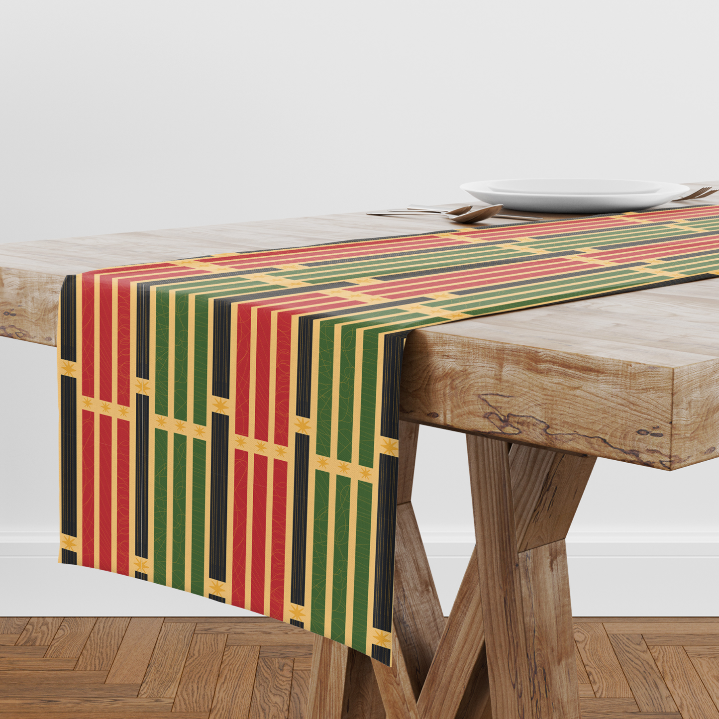 Kwanzaa Candles Table Runner