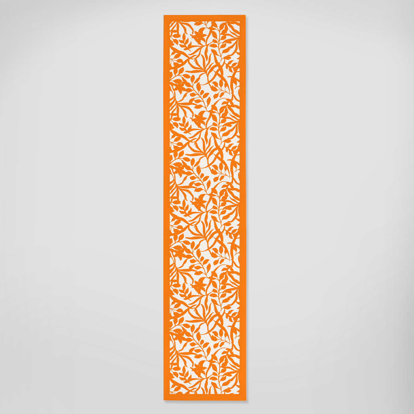 Figi Floral Runner in Orange - Mid Weight Cotton Twill