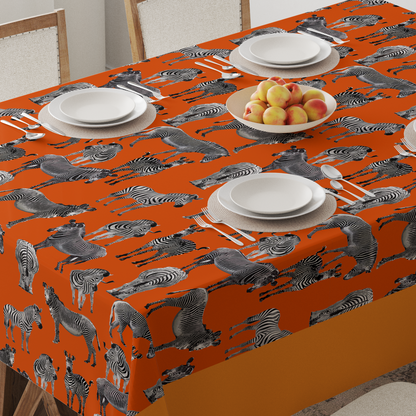 Zia's Zebras Tablecloth - Mid Cotton Twill