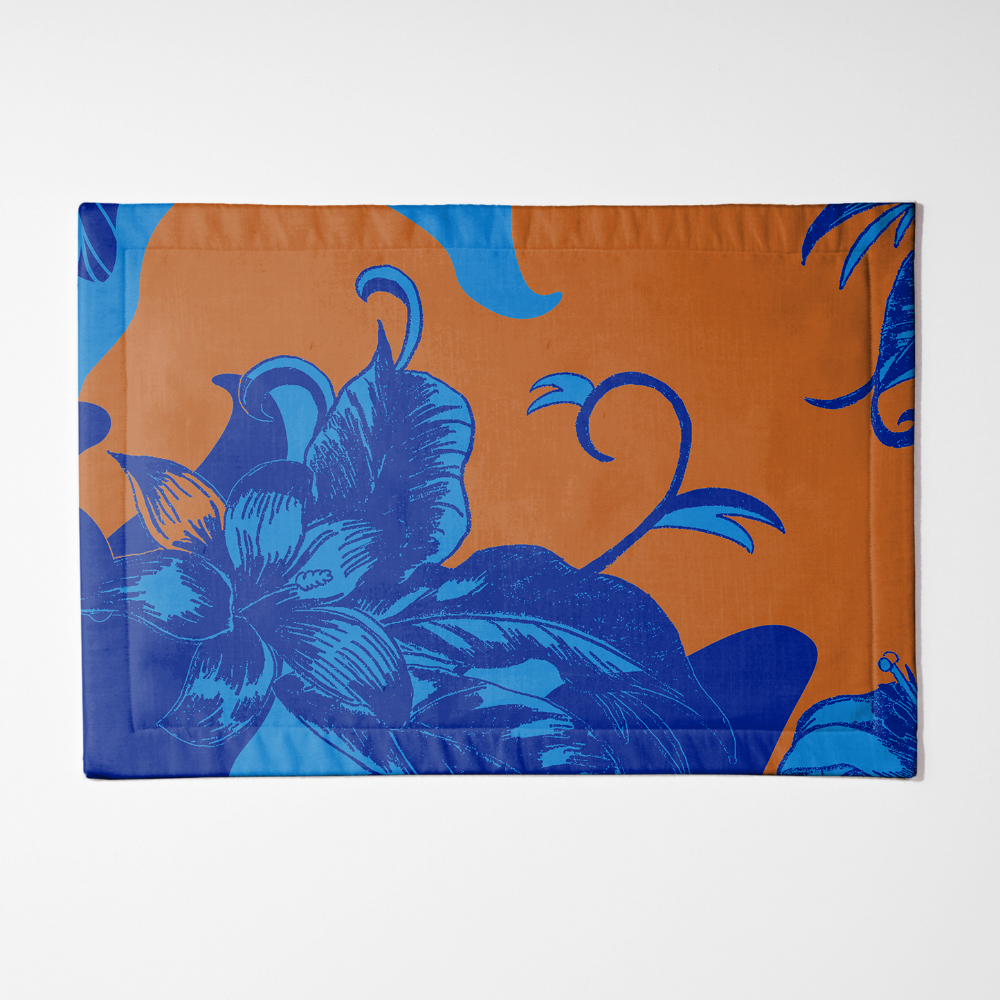 Tropical Paissage Placemat in Blue & Orange