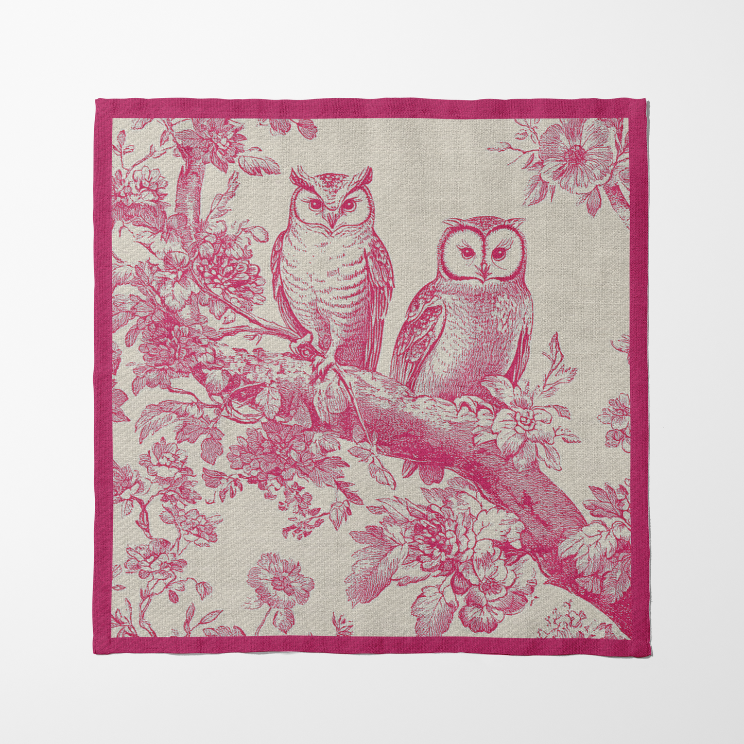 Woodland Wisdom Napkin in Sweet Pink