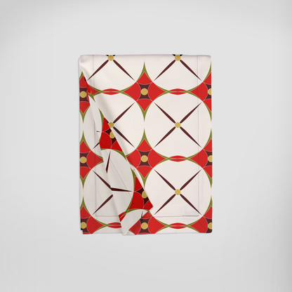 Holiday Abstract Table Runner in Red