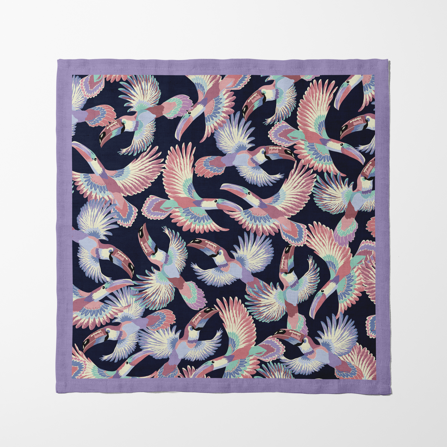 Soft Gliding Toucans Napkin in Navy