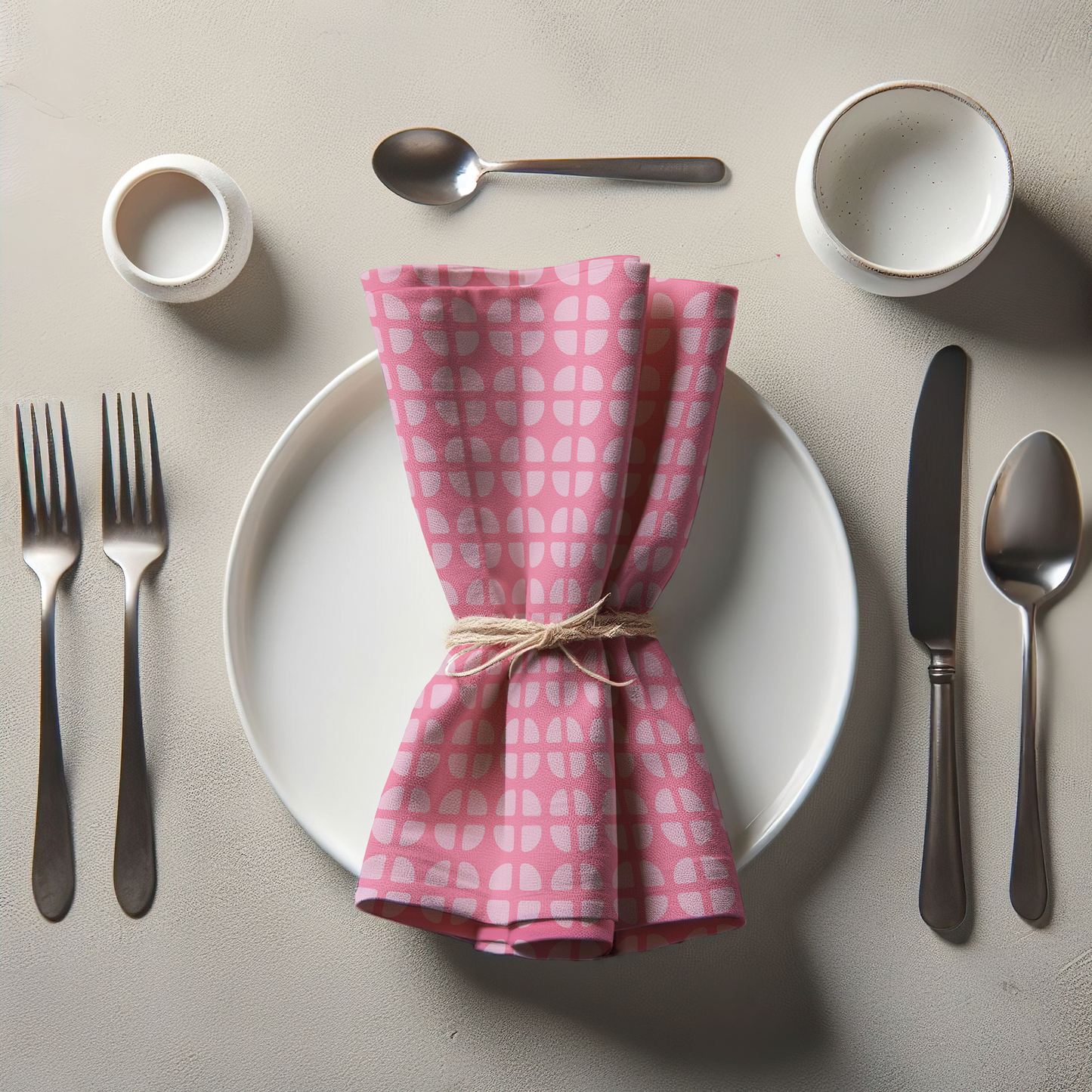 Fresh Fruit Napkin - Pink in Organic Cotton Voile