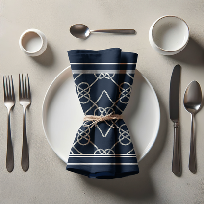 Navy Ties Napkin