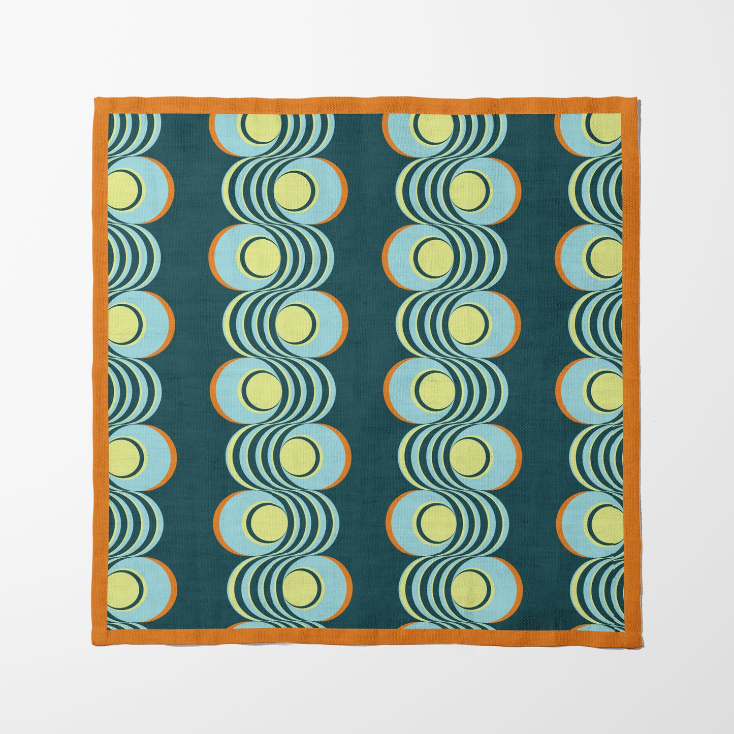 Aqua Waves Napkin in Organic Cotton Voile