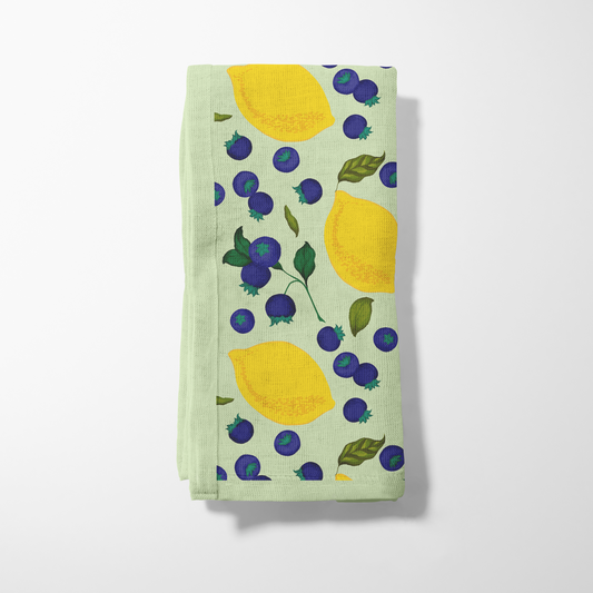 Spring Lemons Napkin in Lime