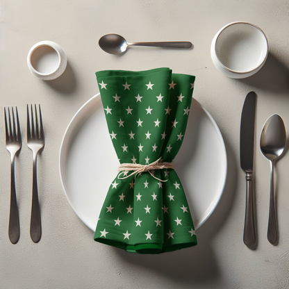 ONE Stars Napkin - Forest in Organic Cotton Voile