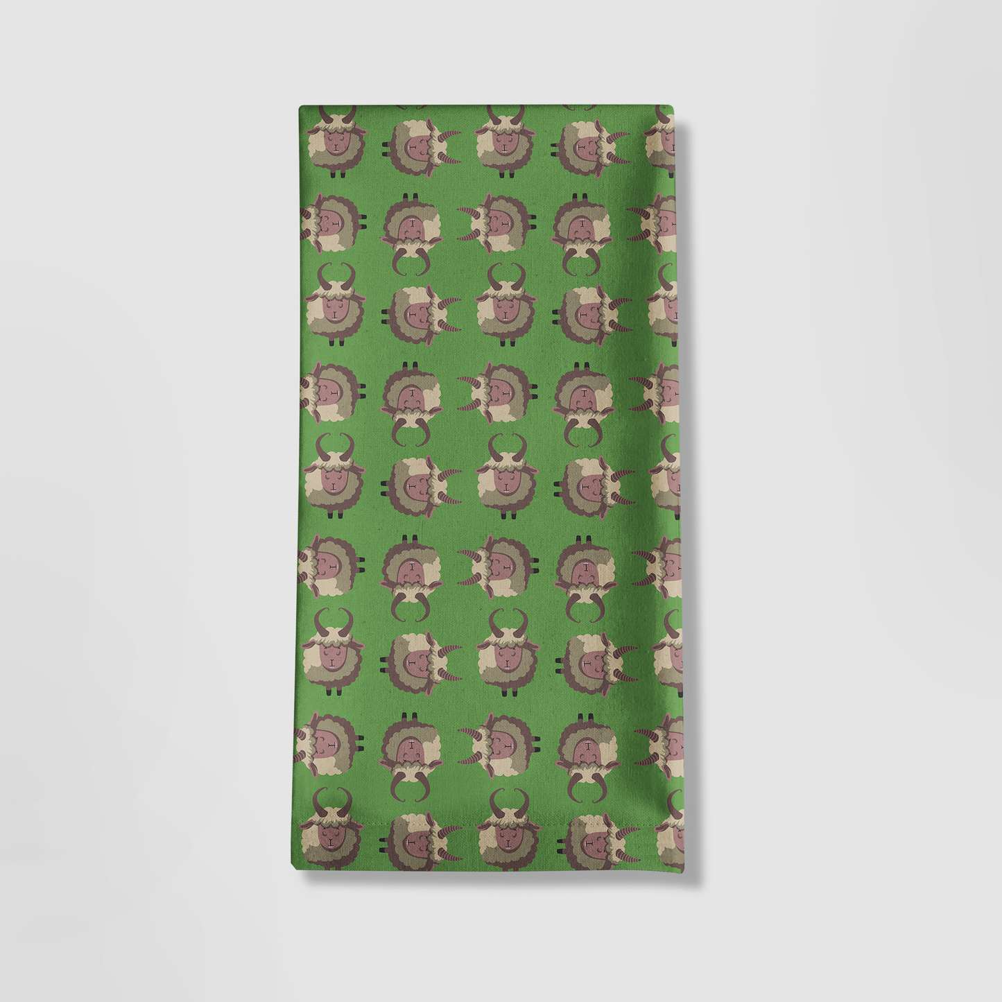 Krampus Tea Towel in Light Green