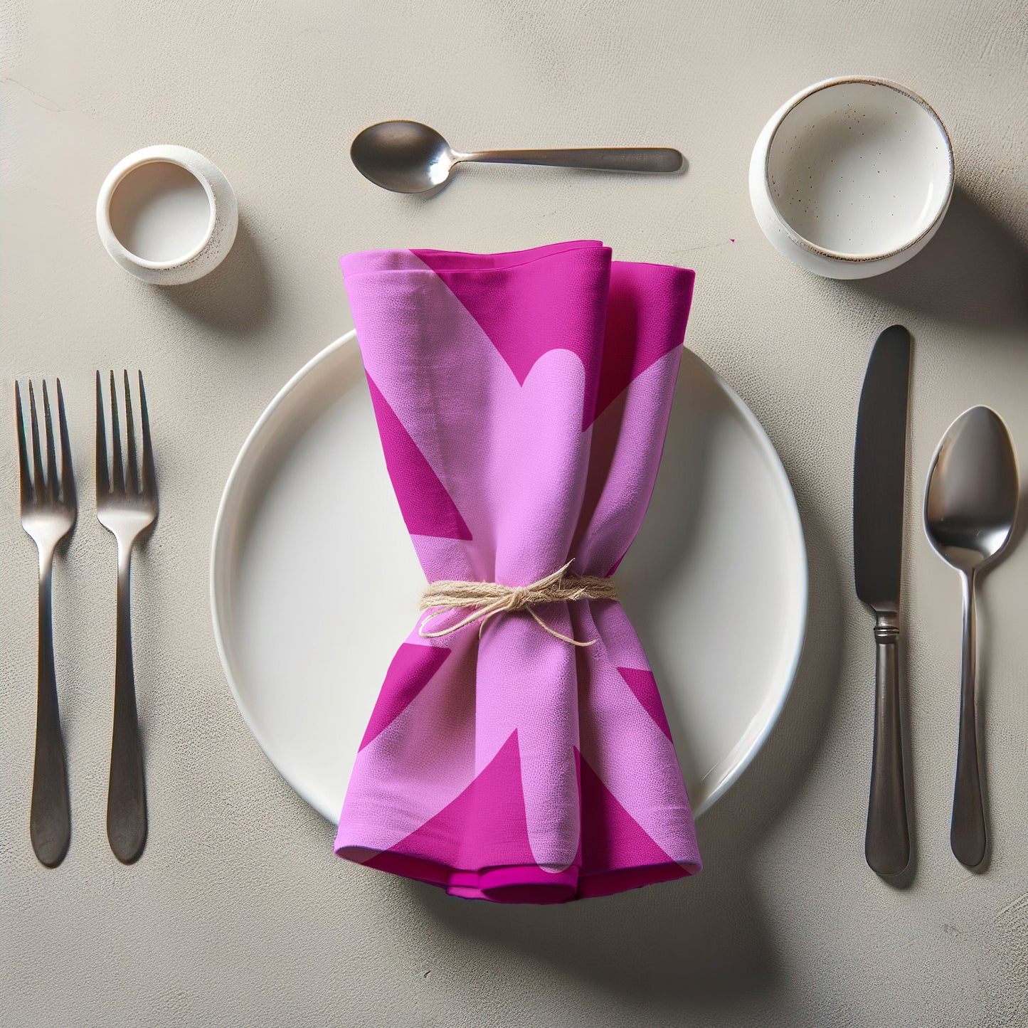 Astérisko in Fucsia and Fucsia Napkin