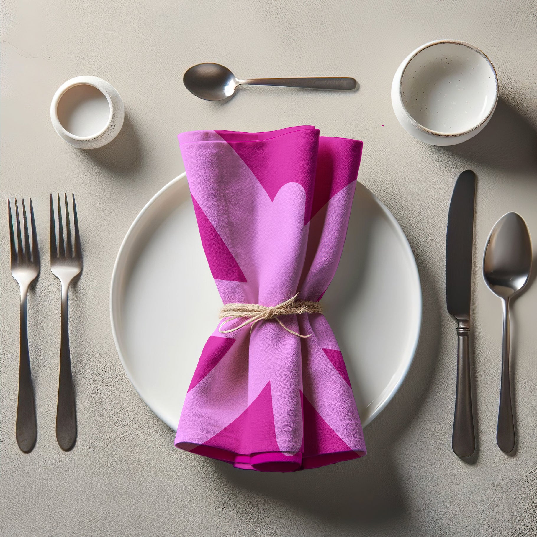 Astérisko in Fucsia and Fucsia Napkin